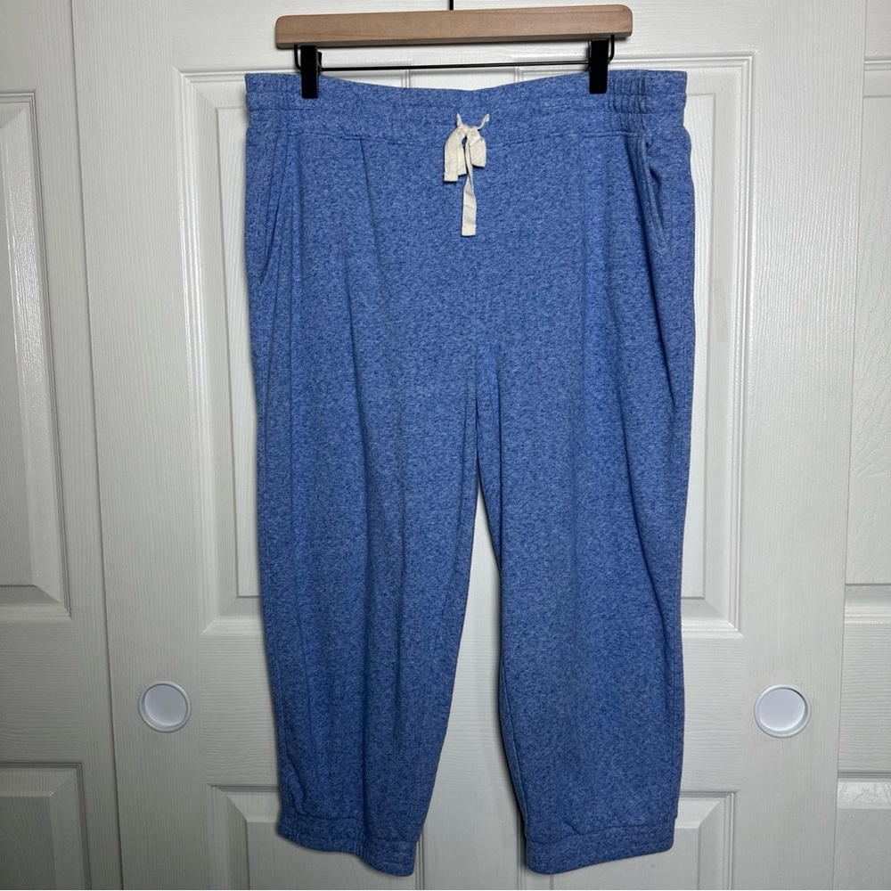 Talbots Blue Capri Pants with Drawstring Petite XL